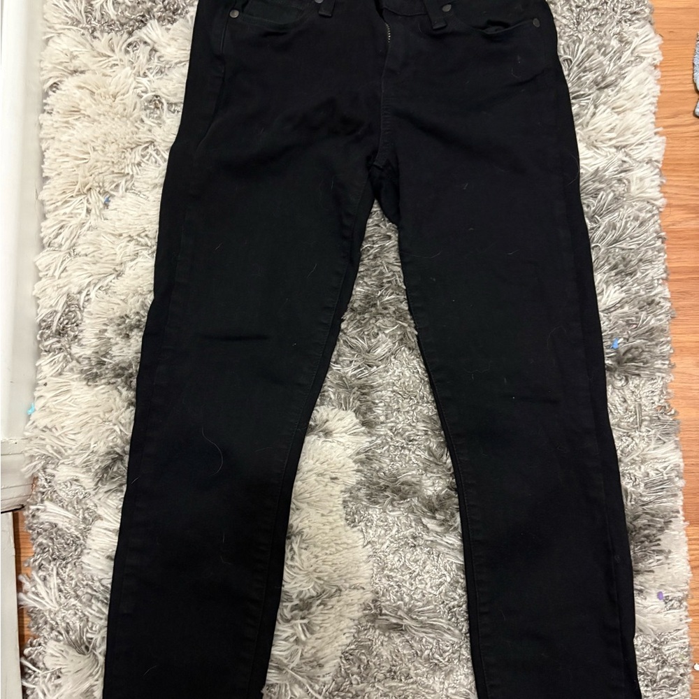 PAIGE Black Straight Leg Jeans for Women